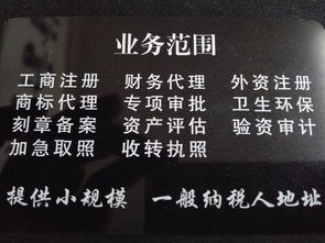 工商注冊 公司注冊地址 收轉(zhuǎn)執(zhí)照 財務(wù)代理 驗資審計